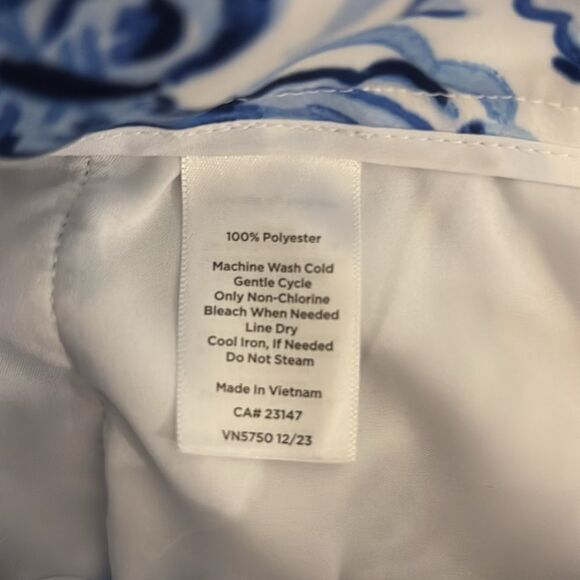 Talbots Satin Wide Leg Pants Painted Paisley Size P - Picture 11 of 11